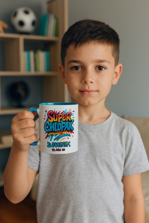 Kubek z nadrukiem prezent Dzień CHŁOPAKA dla kolegi z klasy z IMIENIEM