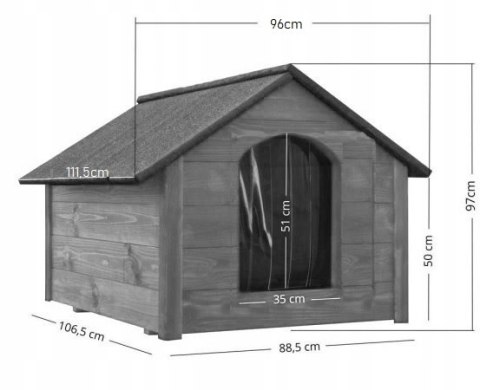 BUDA DREWNIANA OCIEPLANA DLA PSA PREMIUM XXL BARDZO DUŻA 106x88x97 PINIA