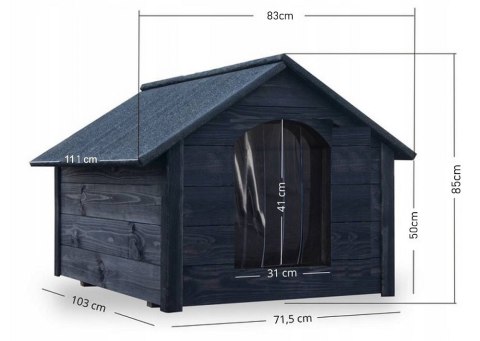 BUDA DREWNIANA OCIEPLANA DLA PSA PREMIUM XL DUŻA 103x71x85 HEBAN