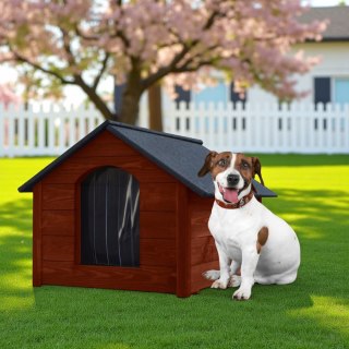 BUDA DREWNIANA OCIEPLANA DLA PSA PREMIUM L ŚREDNIA 85x60x60 PALISANDER