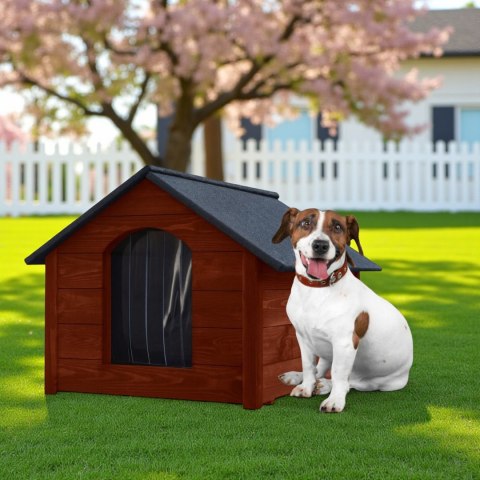 BUDA DREWNIANA OCIEPLANA DLA PSA PREMIUM L ŚREDNIA 85x60x60 PALISANDER