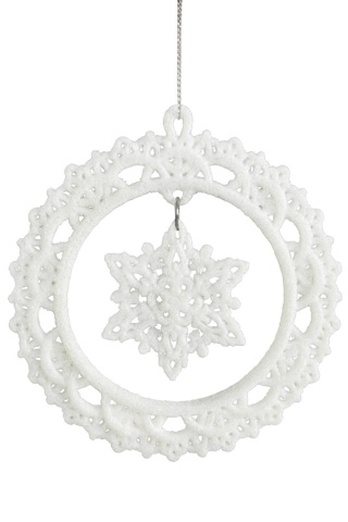 Bombka choinkowa zawieszka świąteczna piękny wzór 10cm