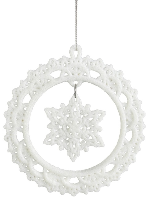 Bombka choinkowa zawieszka świąteczna piękny wzór 10cm