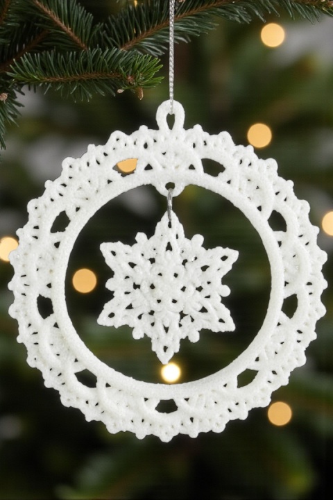 Bombka choinkowa zawieszka świąteczna piękny wzór 10cm