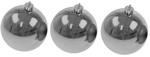 Bombki choinkowe plastikowe ozdoby świąteczne 4cm 24szt srebrny