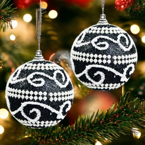 Bombki choinkowe styropianowe ozdoby świąteczne 8cm 3szt