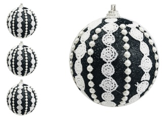 Bombki choinkowe styropianowe ozdoby świąteczne 8cm 3szt