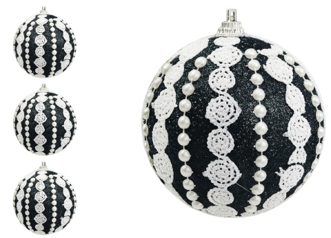 Bombki choinkowe styropianowe ozdoby świąteczne 8cm 3szt