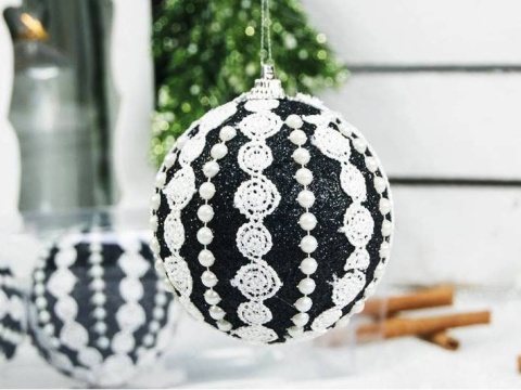 Bombki choinkowe styropianowe ozdoby świąteczne 8cm 3szt