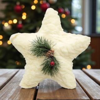 Dekoracja Stroik Puchata Gwiazda 20cm