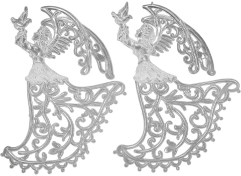 Dekoracja świąteczna ANIOŁEK brokat ozdoba zawieszka 2szt