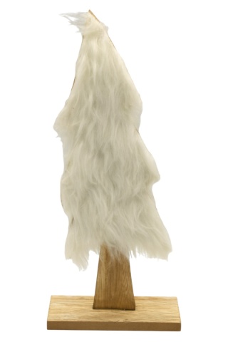 Figurka dekoracyjna Choinka z Puszkiem 28cm Biała