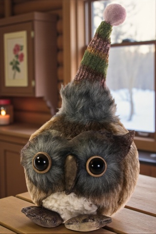 Figurka świąteczna Sowa 26cm