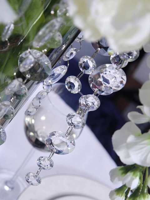 Girlanda kryształowa bezbarwny 18mm 100cm