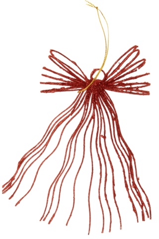 Kokarda na choinkę 14cm ozdoba choinkowa Czerwona