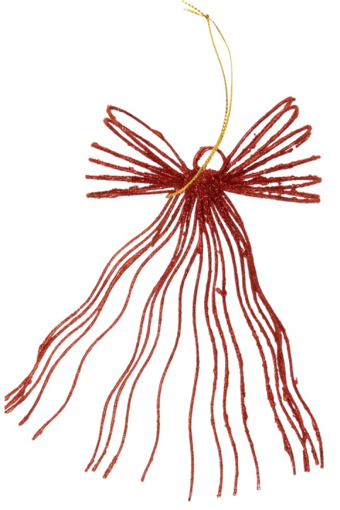 Kokarda na choinkę 14cm ozdoba choinkowa Czerwona