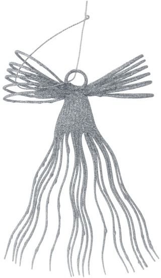 Kokarda na choinkę 14cm ozdoba choinkowa Srebrny