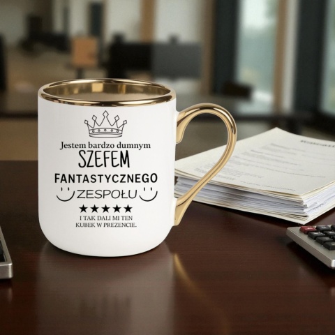 Kubek PREMIUM oryginalny śmieszny prezent dla SZEFA KIEROWNIKA