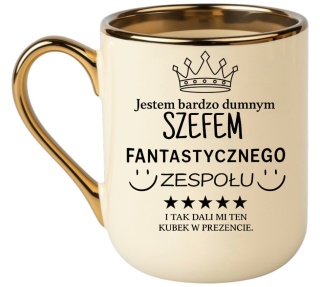 Kubek PREMIUM oryginalny śmieszny prezent dla SZEFA KIEROWNIKA