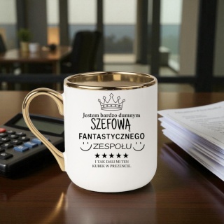 Kubek PREMIUM oryginalny śmieszny prezent dla SZEFOWEJ KIEROWNICZKI