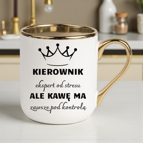 Kubek PREMIUM śmieszny prezent dla KIEROWNIKA ekskluzywny upominek