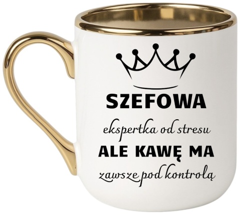 Kubek PREMIUM śmieszny prezent dla SZEFOWEJ ekskluzywny upominek