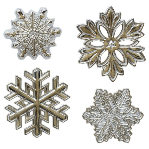 Naklejki na okno ŚNIEŻYNKI 4szt ozdoba dekoracja świąteczna