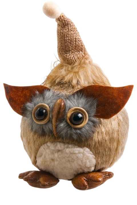 Sowa dekoracyjna Figurka świąteczna 21cm
