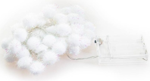 Sznur świetlny PUCHACZ lampki 50 LED na baterie