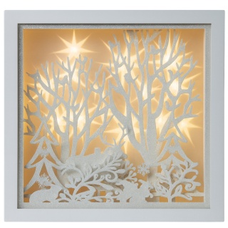 Szopka bożonarodzeniowa LED obraz podświetlany 24x24cm