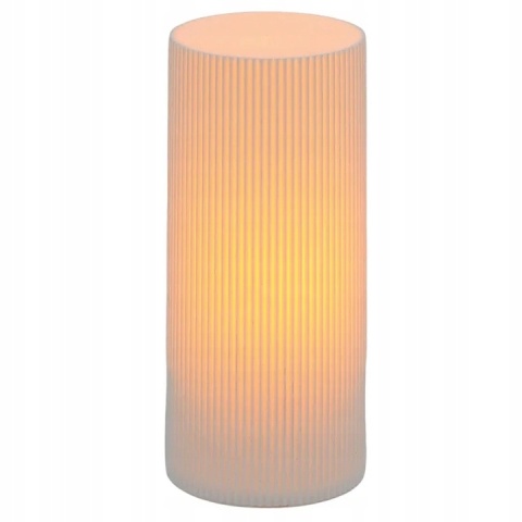 Wkład LED na Grób Biały z Ruchomym Płomieniem Cortina Żywy Płomień Tłoczony