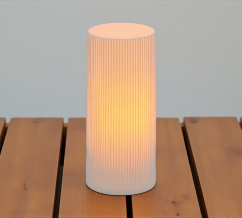 Wkład LED na Grób Biały z Ruchomym Płomieniem Cortina Żywy Płomień Tłoczony