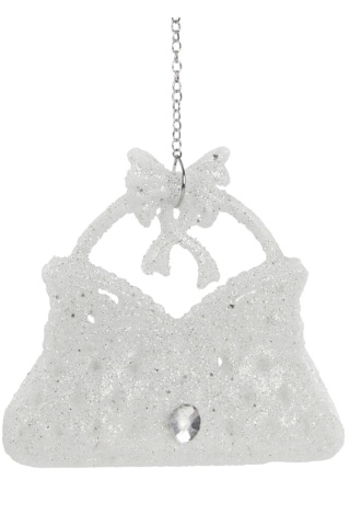 Zawieszka choinkowa Torebka BAG Biała