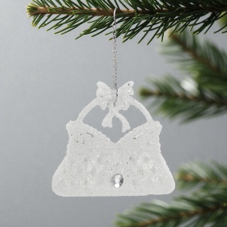 Zawieszka choinkowa Torebka BAG Biała