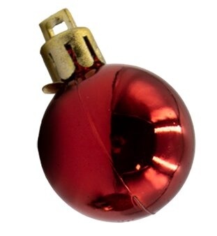 Bombki choinkowe plastikowe ozdoby świąteczne 2.5cm 36szt czerwony