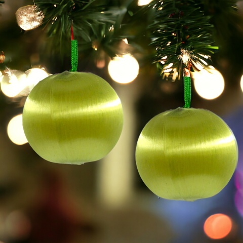 Bombki choinkowe plastikowe ozdoby świąteczne JABŁKO 7cm 3szt
