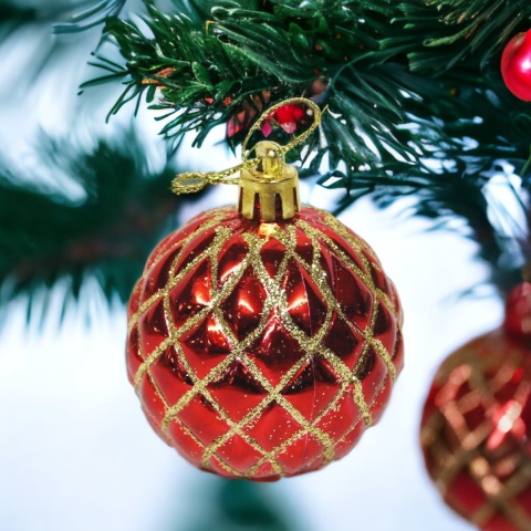 Bombki choinkowe styropianowe ozdoba świąteczna 6cm 6szt