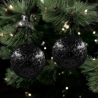 Bombki choinkowe styropianowe ozdoby świąteczne 6cm 6szt czarny
