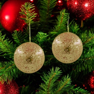 Bombki choinkowe styropianowe ozdoby świąteczne 6cm 6szt złoty
