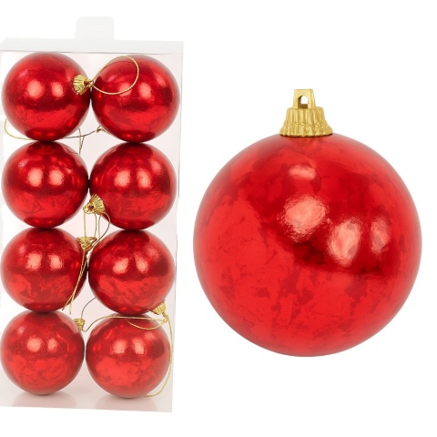 Bombki choinkowe styropianowe ozdoby świąteczne 6cm 8szt czerwony