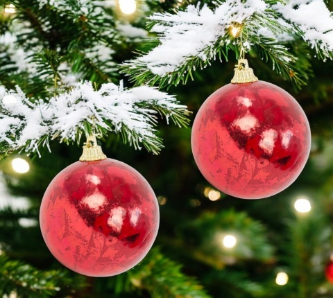 Bombki choinkowe styropianowe ozdoby świąteczne 6cm 8szt czerwony