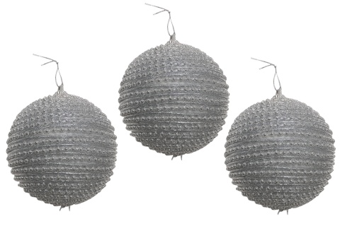 Bombki choinkowe styropianowe ozdoby świąteczne 8cm 3szt
