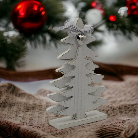 Figurka ozdoba świąteczna CHOINKA dekoracja drewniana 23cm