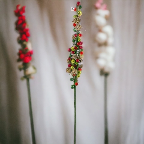 Gałązka ozdobna dekoracja świąteczna stroik 76cm