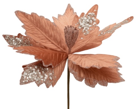 Gwiazda Betlejemska na piku 27cm jasny róż