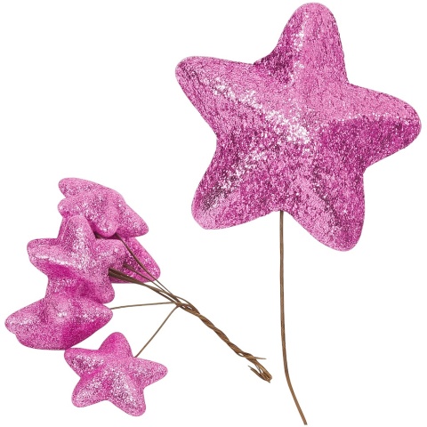 Gwiazda styropianowa gwiazdka na drucie 4cm lawenda wiązka 6szt