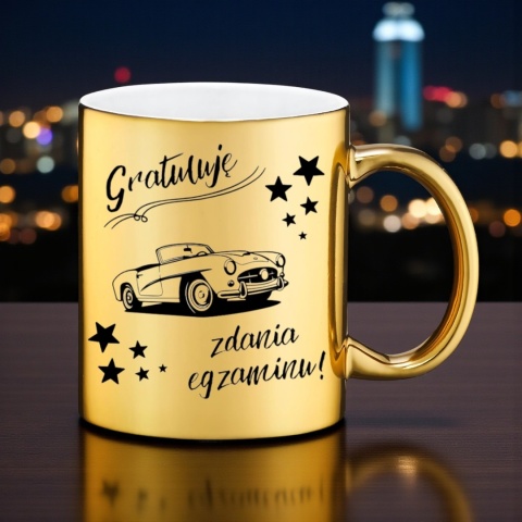 Kubek PREMIUM oryginalny śmieszny prezent dla Młodego KIEROWCY PRAWO JAZDY