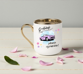 Kubek PREMIUM oryginalny śmieszny prezent dla Młodego KIEROWCY PRAWO JAZDY
