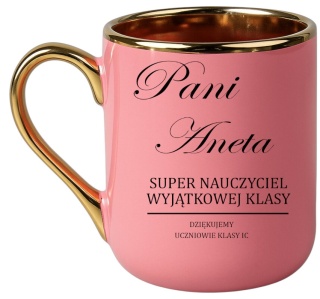 Kubek PREMIUM prezent dla NAUCZYCIELKI WYCHOWAWCZYNI PEDAGOGA z imieniem