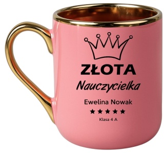Kubek PREMIUM prezent dla NAUCZYCIELKI WYCHOWAWCZYNI PEDAGOGA z imieniem